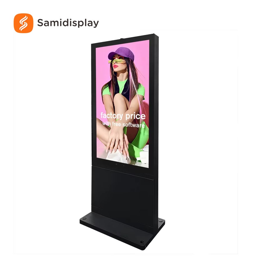 Floor Standing Digital Signage Kiosk 55 Inch Touch Screen