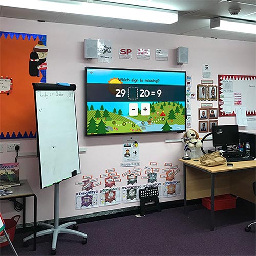 Touch screen interactive display