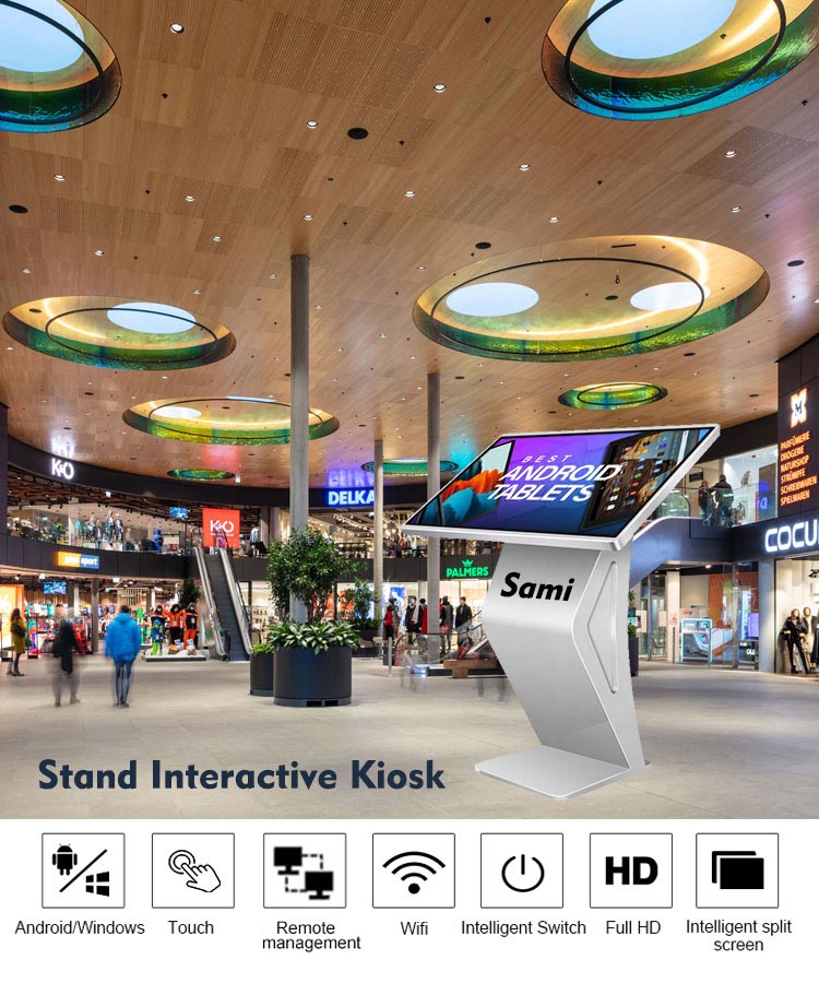 55 INCH INDOOR INTERACTIVE TOUCH SCREEN KIOSK DIGITAL DISPLAY