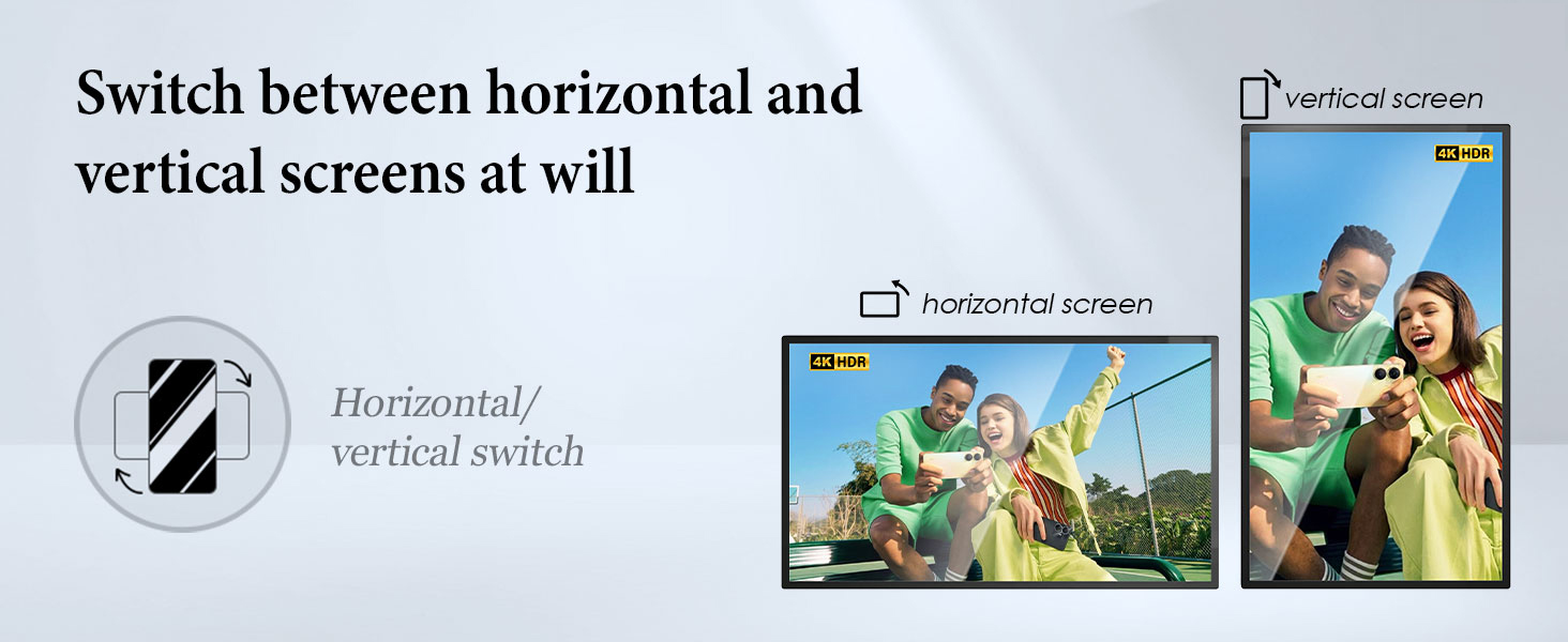 wall mount lcd display vertical screen