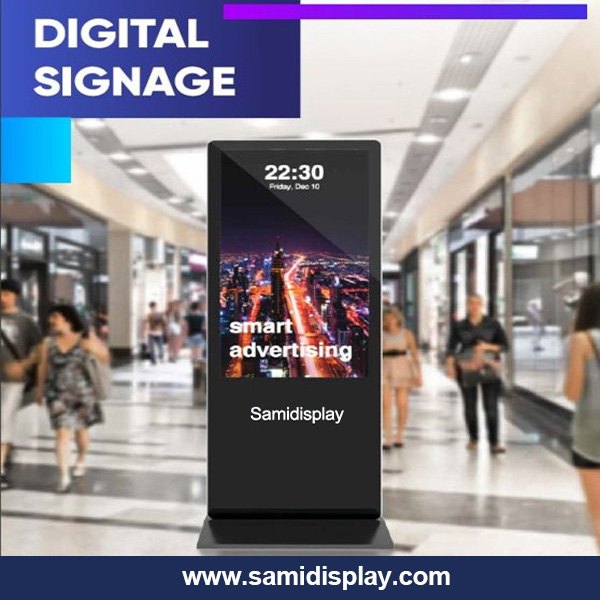 Floor standing advertising screen used on shopping mall