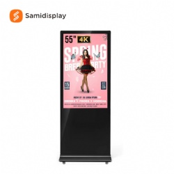 55 Inch Indoor LCD Advertising Display Floor Stand Kiosk